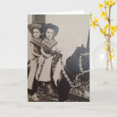 姉妹ヴィンテージ誕生日カード カード (黄色い花)