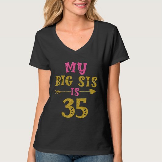 姉妹兄弟からの姉妹への35歳の誕生日 Tシャツ (正面)