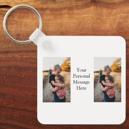 姉妹兄弟家族の追加フォトパーソナルメッセージh キーホルダー (正面)