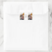 姉妹兄弟家族の追加フォトパーソナルメッセージh スクエアシール (バッグ)