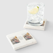 姉妹兄弟家族の追加フォトパーソナルメッセージh ストーンコースター (横)