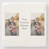 姉妹兄弟家族の追加フォトパーソナルメッセージh ストーンコースター (正面)