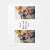 姉妹兄弟家族の追加フォトパーソナルメッセージh フリースブランケット (正面)