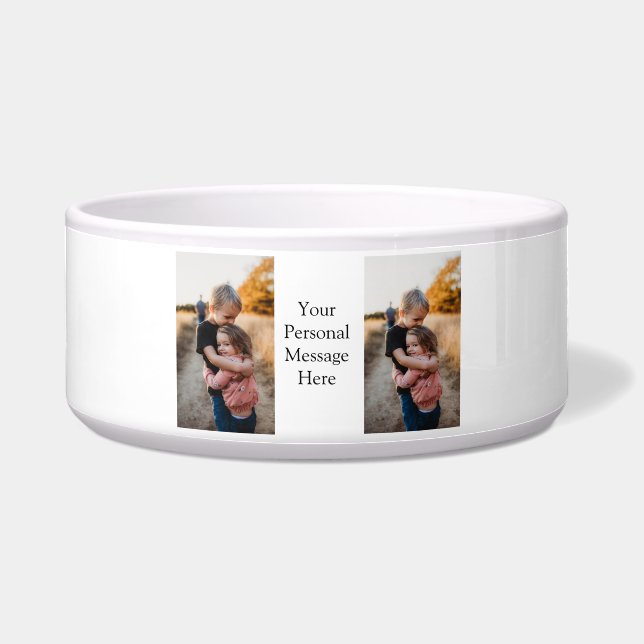 姉妹兄弟家族の追加フォトパーソナルメッセージh ボウル (正面)