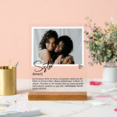 姉妹写真と名詞パーソナライズされたの説明 アクリルサイン (ウェディング)