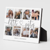 姉妹写真コラージュのための妹のスクリプトのギフト フォトプラーク (側面)