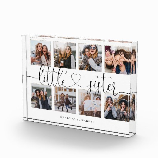 姉妹写真コラージュの妹脚本贈呈品 フォトブロック (右)