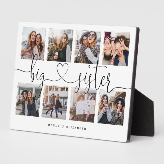 姉妹写真コラージュ用のシスタースクリプトギフト フォトプラーク (側面)