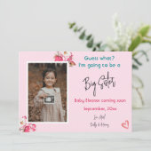 姉妹写真妊娠のお知らせ 案内状 (スタンド正面)