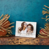 姉妹写真Plaのためのビッグシスターハートスクリプトギフト フォトプラーク (側面)