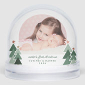 姉妹初めてのクリスマス素朴ツリー2枚 (正面)