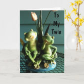 姉妹及び兄弟双誕生日カード カード (黄色い花)