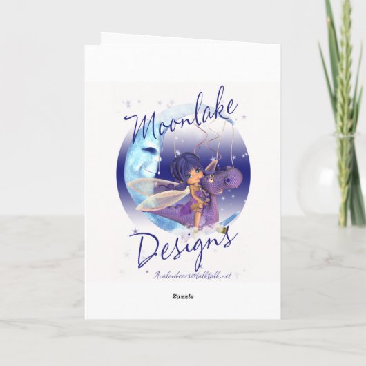 姉妹可愛い誕生日カード – カップケーキとお茶 カード (裏面)