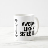 姉妹同おもしろい胞の日の贈り物パパ コーヒーマグカップ (正面右)