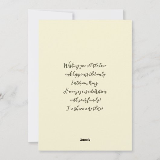 姉妹同士等へのハッピーイースター シーズンカード (裏面)