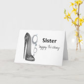 姉妹名のパーソナライズされた誕生日グリーティングカード カード (黄色い花)