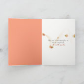 姉妹喪失のためのオレンジ色のハイビスカス カード (内部)