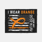 姉妹多発性硬化症Msフラッグギフト フリースブランケット (正面(横))