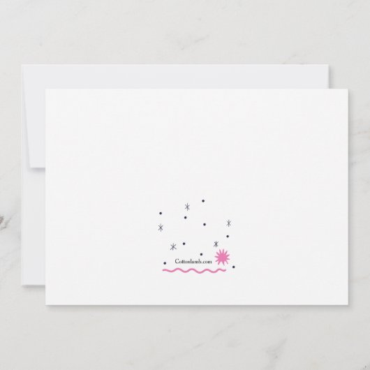 姉妹妊娠の発表 案内状 (裏面)