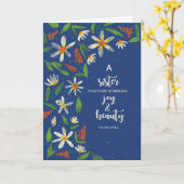 姉妹宗教誕生日デイジーと野花 カード (黄色い花)