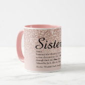 姉妹定義ガーリーバラ金ゴールドグリッター マグカップ (正面左)