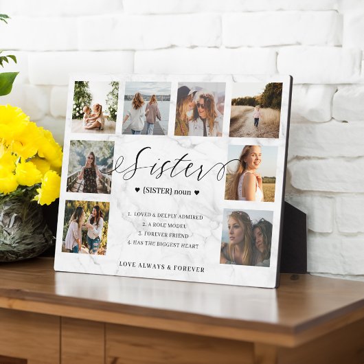 姉妹定義スクリプトフォトコラージュ大理石 フォトプラーク
