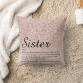 姉妹定義バラ金ゴールドグリッターシックスクリプト クッション (ブランケット)