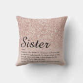 姉妹定義バラ金ゴールドグリッターシックスクリプト クッション (裏面)