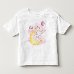 姉妹小姉妹シャツ象シスター トドラーTシャツ