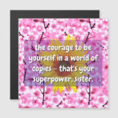 (姉妹引用文)強さと勇気 | フローラカード (正面/裏面)