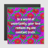 姉妹引用文(愛されている)花、友人カード (正面/裏面)