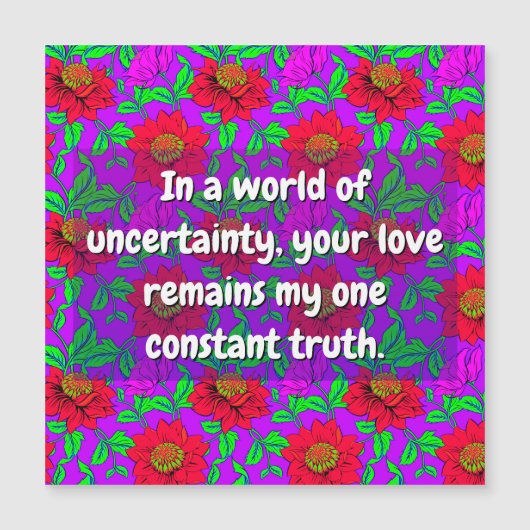 姉妹引用文(愛されている)花、友人カード (正面)