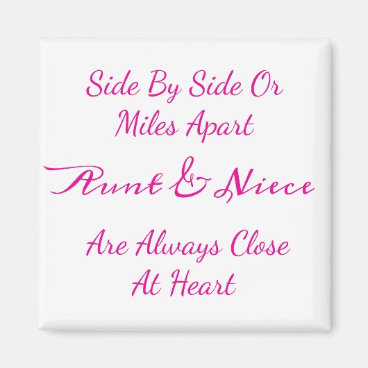 「姉妹愛の名言」隣にいても離れていても マグネット (正面)