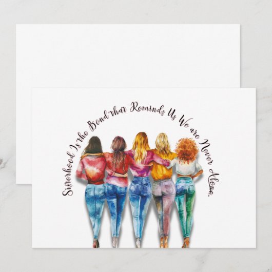 姉妹愛をテーマに 招待状 (正面/裏面)