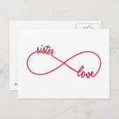 姉妹愛インフィニティサイン ポストカード (正面/裏面)