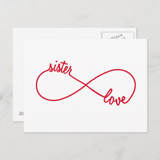 姉妹愛インフィニティサイン ポストカード (正面/裏面)