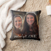 姉妹愛写真手の教養がある粋なモダン クッション (ブランケット)