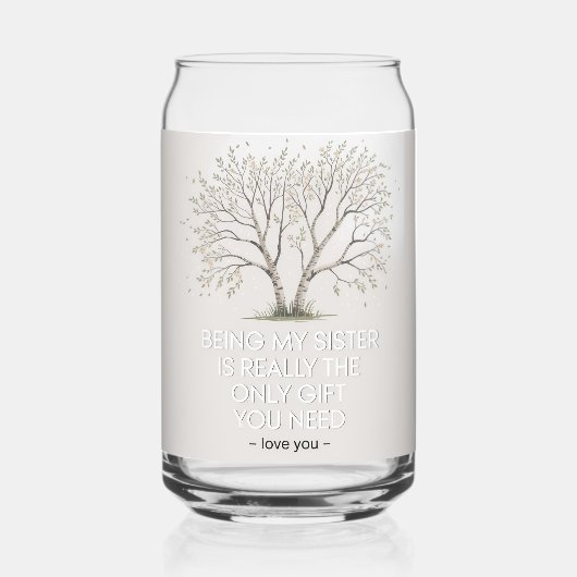 姉妹愛引用文：唯一のギフト必要な私 ガラス缶 (正面)