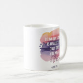 姉妹愛引用文：唯一のギフト必要な私 コーヒーマグカップ (正面右)