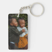 姉妹接続ハートからハート |姉妹の写真 キーホルダー (裏面)