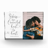 姉妹接続ハートからハート |姉妹の写真 フォトブロック (正面)