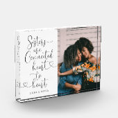 姉妹接続ハートからハート |姉妹の写真 フォトブロック (左)