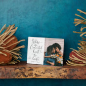 姉妹接続ハートからハート |姉妹の写真 フォトプラーク (側面)