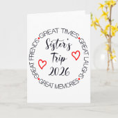 姉妹旅行 2026 女性週末クルーズバケーションT カード (黄色い花)