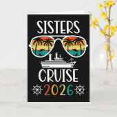 姉妹旅行 2026 女性週末クルーズバケーションT カード (黄色い花)