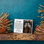 姉妹最高の写真コラージュ用の姉妹スクリプトギフト フォトプラーク (側面)