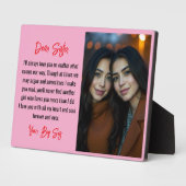 姉妹最高の写真コラージュ用の姉妹スクリプトギフト フォトプラーク (側面)