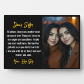 姉妹最高の写真コラージュ用の姉妹スクリプトギフト フォトプラーク (正面)