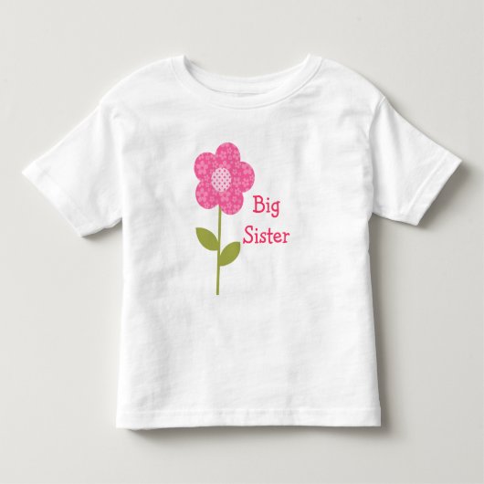 姉妹桃色フラワーシャツ トドラーTシャツ (正面)