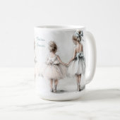 姉妹永遠マグ - パステル ビッグ＆リトルシス コーヒーマグカップ (正面右)